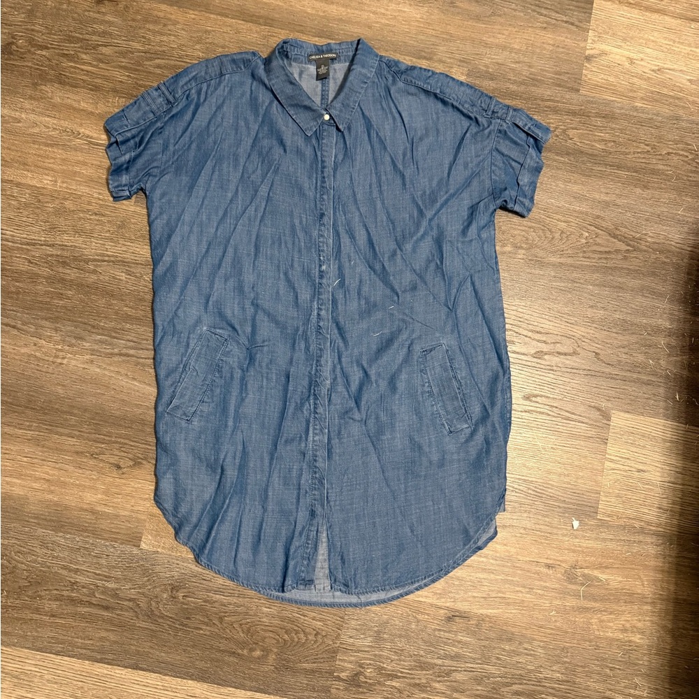 Chelsea & Theodore Blue Midi Dress
